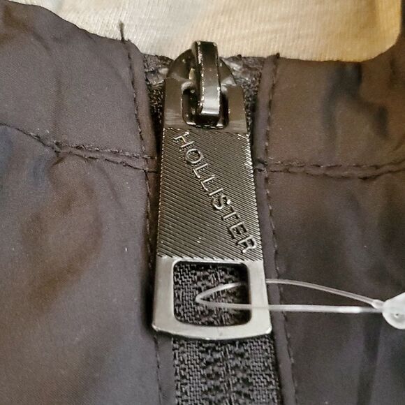 Hollister jacket womens size xs x-small black lightweight windbreaker - Picture 15 of 16